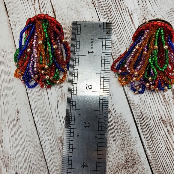 Vintage Mardi Gras / Carnaval Earrings - Picture 4 of 4